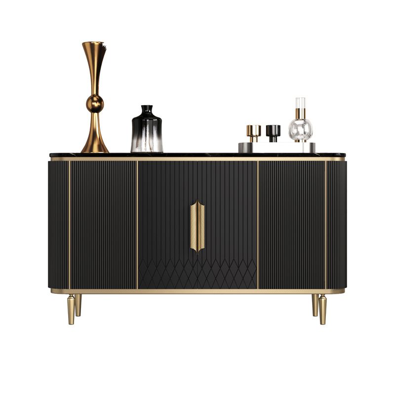 Glam Black Buffet Sideboard Funce Sideboard in marmo con porte con porte