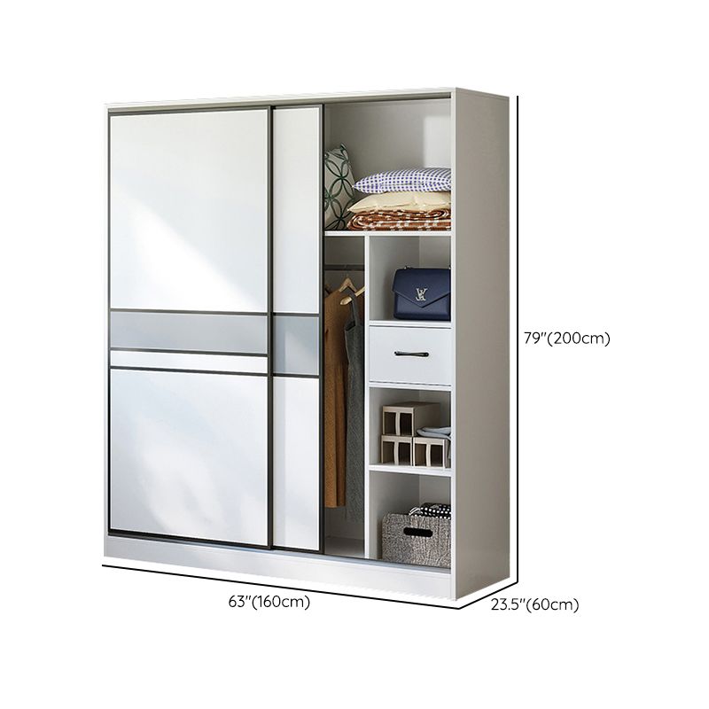 Armario de madera artificial Armario moderno con puertas correderas para dormitorio