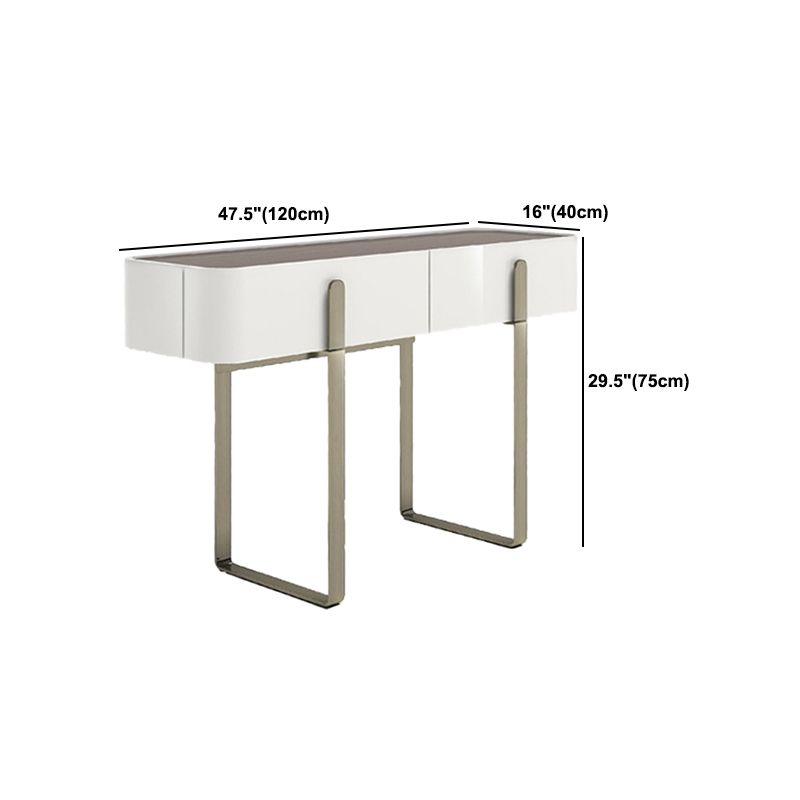 Brown Glass Top Vanity Table Glam Simple 29.53" H Dressing Table Set Clearhalo 'Bedroom Furniture' 'furn' 'furn_makeup_vanities' 'Furniture' 'Makeup Vanities' 'makeup_vanities' 1200x1200_d395f503-5fc1-452e-ad6b-f1ec23e93f7a