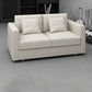 White Slipcovered Fabric Settee Recessed Arm Sofa with Pillows Clearhalo 'furn' 'furn_sofas' 'Furniture' 'furniture_sofas' 'kitchen' 'kitchen_sofas' 'Living Room Furniture' 'Sofa' 'sofas' 1200x1200_d397333b-9186-4c24-8aa5-37d36f061df9