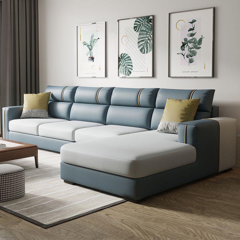 Modern Sofa&Chaise with 70.86" D x37" W x 33.46" H 1 Chaise on Right Facing Clearhalo 'furn' 'furn_sectionals' 'Furniture' 'furniture_sectionals' 'kitchen' 'kitchen_sectionals' 'Living Room Furniture' 'Sectionals' 1200x1200_d3978a41-c6ec-488e-b812-ef169ef17382