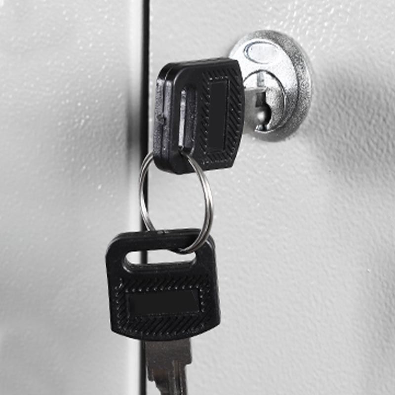 Armoire de rangement en acier gris pour salle de bain armoire contemporaine avec portes à charnière