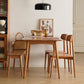 Modern Oak Natural Rectangular Top Dining Table with 4 Wood Legs