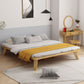 Scandinavisch massief houten platformbed 13.39 "High Natural Bed frame set