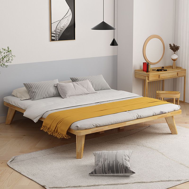 Scandinavisch massief houten platformbed 13.39 "High Natural Bed frame set