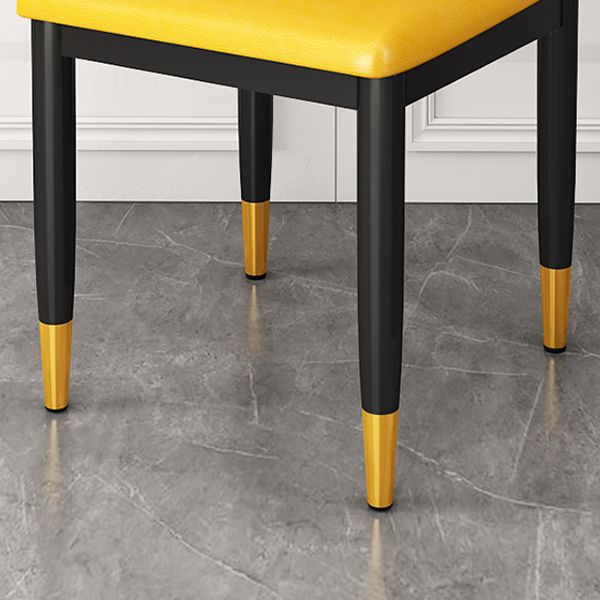 Indoor Open Back Dining Chair Industrial Upholstered Armless Chair