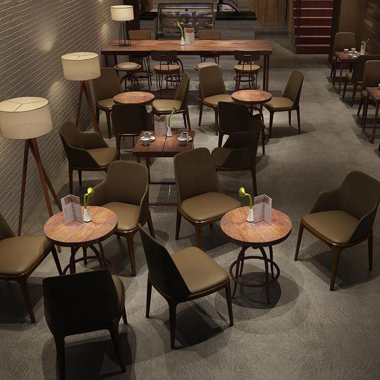 Contemporary Style Wooden Dining Chairs Dining Arm Side Chairs for Kitchen (Set of 2) Clearhalo ' kitchen&dining_furn' 'Dining Chairs' 'Dining Tables & Seating' 'dining_chair' 'furn' 'furn_dining_chair' 'Furniture' 'furniture_dining_chair' 'Kitchen & Dining Furniture' 'kitchen' 1200x1200_d39c52bc-c5a8-4a91-868a-4d089767abf4