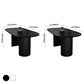 Oval Shape Modern Dining Table Two-Color Fixed Table with Double Pedestal Clearhalo ' dining_table' 'Dining Tables & Seating' 'Dining Tables' 'furn' 'furn_dining_table' 'Furniture' 'furniture_dining_table' 'Kitchen & Dining Furniture' 'kitchen&dining_furn' 'kitchen' 'kitchen_dining_table' 1200x1200_d39cc5ae-af51-4538-9ed5-b346834904bd