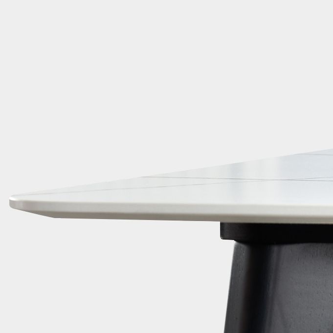 Sintered Stone White Dining Table Minimalist Trestle Base Table for Dining Room Clearhalo ' dining_table' 'Dining Tables & Seating' 'Dining Tables' 'furn' 'furn_dining_table' 'Furniture' 'furniture_dining_table' 'Kitchen & Dining Furniture' 'kitchen&dining_furn' 'kitchen' 'kitchen_dining_table' 1200x1200_d39dbc84-f8ed-44e3-906c-0f1f70368820
