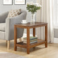 24" Tall Farmhouse Rectangular Wooden Side Table With One Shelf and 4 Wood Legs Clearhalo 'Coffee & Accent Tables' 'End & Side Tables' 'end_side_table' 'end_side_tables' 'furn' 'furn_end_side_tables' 'Furniture' 'furniture_end_side_table' 'Living Room Furniture' 1200x1200_d39f5068-dde6-4db4-a479-372f4b3265a8