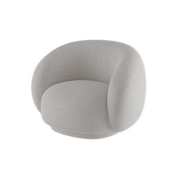 リビングルームのための現代の白いウール湾曲したソファの傾斜腕ソファ