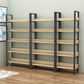 Metal and Wooden Shelf Bookcase Open Modern Brown Book Shelf for Office Clearhalo 'Bookcases' 'furn' 'furn_bookcases' 'Furniture' 'Office Furniture' 1200x1200_d3a15a52-3f7d-48f1-8ab1-d4912aae127c
