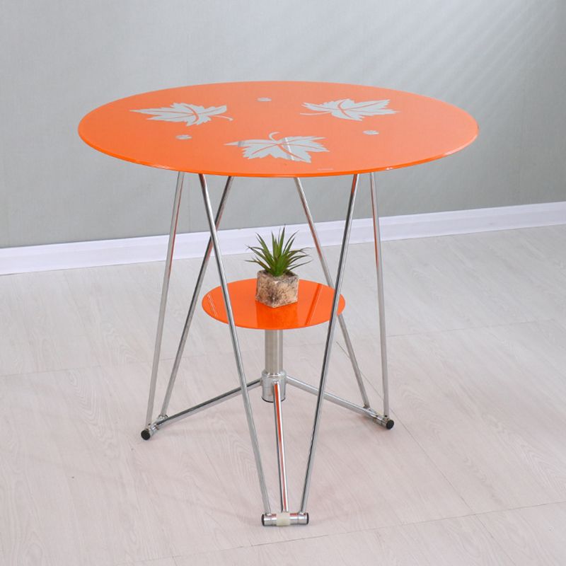 Modern Round Dining Room Table Tempered Glass Table with Pedestal Base for Dining Room Clearhalo ' dining_table' 'Dining Tables & Seating' 'Dining Tables' 'furn' 'furn_dining_table' 'Furniture' 'furniture_dining_table' 'Kitchen & Dining Furniture' 'kitchen&dining_furn' 'kitchen' 'kitchen_dining_table' 1200x1200_d3a1bf9c-dad5-4345-ae08-4441d6c7b9ad