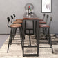 Pine Wood Bar Dining Table Brown Industrial Bar Table with Trestle Base in Black Clearhalo 'Bar Furniture' 'Bar Tables' 'bar_tables' 'furn' 'furn_bar_tables' 'Furniture' 'furniture_bar_tables' 'Kitchen & Dining Furniture' 1200x1200_d3a483ea-74cc-4d22-ac02-78598f1a32a0