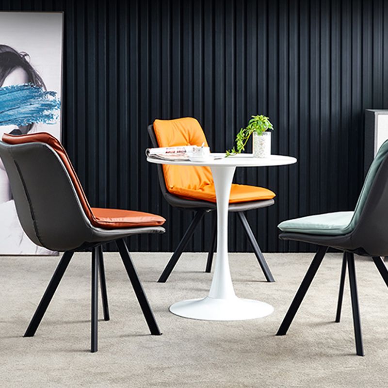 Silla de comedor para comedor tapizado industrial Parsons laterales de comedor