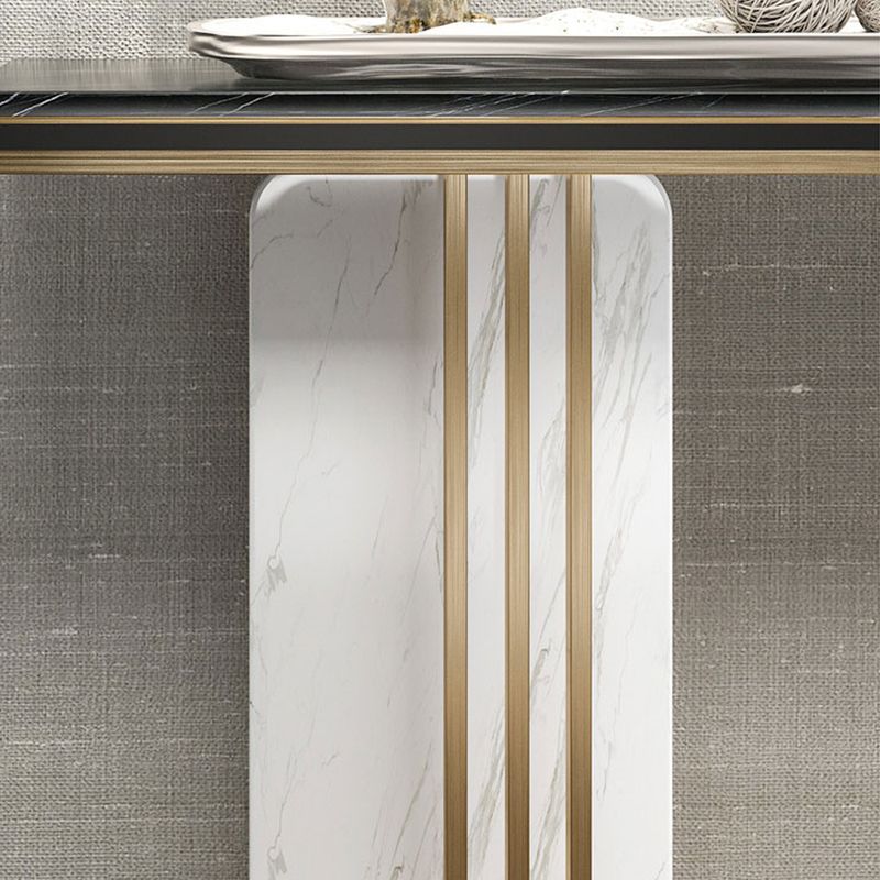 Tabella della console da 13,8 "W tavolo da rettangolo resistente alle macchie glam.