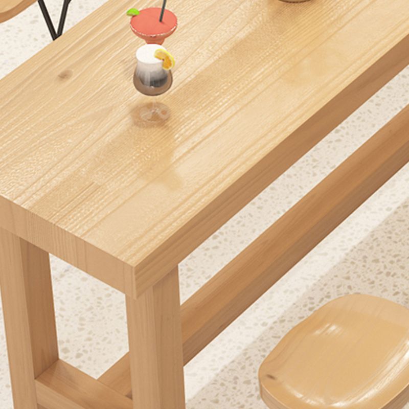 1/6/11 Pieces Modern Rectangular Pub Table Set Wooden Counter Table with Backless Stools Clearhalo 'Bar Furniture' 'furn' 'furn_home_bar_bar_sets' 'Furniture' 'Home Bars & Bar Sets' 'home_bar_bar_sets' 'Kitchen & Dining Furniture' 1200x1200_d3a635a1-4b45-4abb-a482-4d834cfc9838