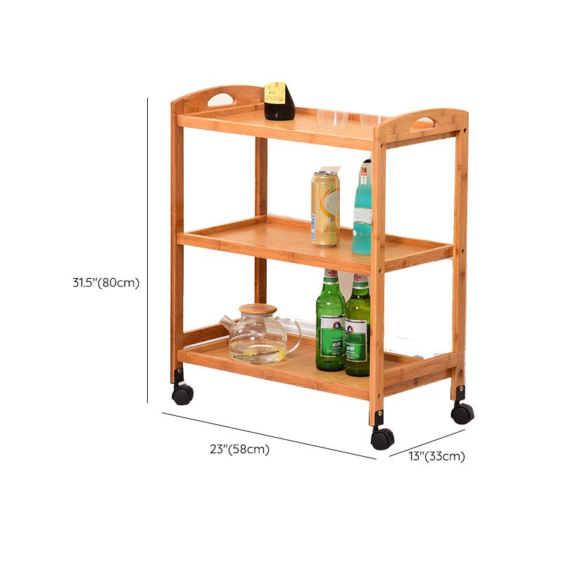 Open Storage Kitchen Trolley Home Dining Manufactured Wood Kitchen Trolley