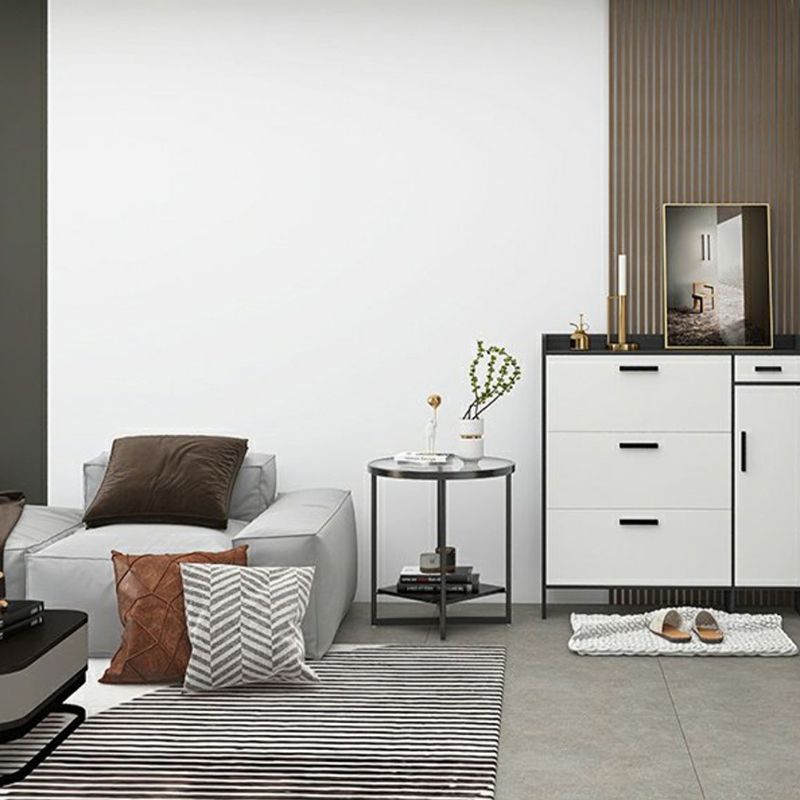 Contemporary Side Table Metal Accent Side Table for Living Room