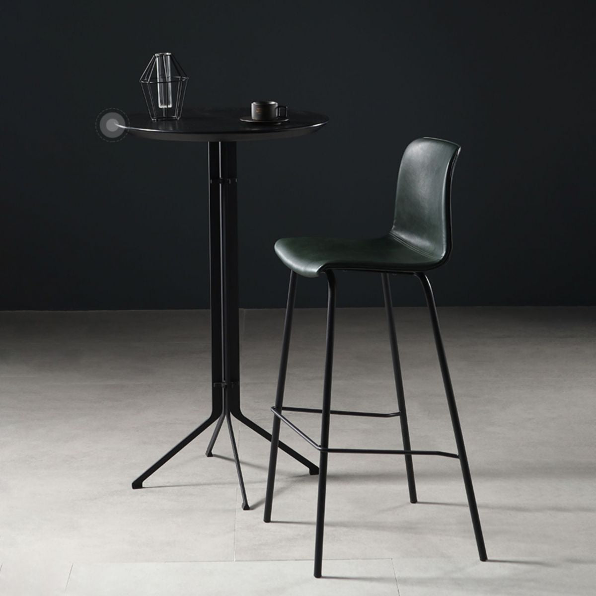 Glossy Leather Square Bar Stool Industrial Metal Stools with Back Legs Clearhalo 'Bar Furniture' 'Bar Stools' 'bar_stools' 'furniture_bar_stools' 'Kitchen & Dining Furniture' 'kitchen&dining_furn' 'kitchen' 'kitchen_furn' Furniture' 1200x1200_d3a7753e-ab29-4c6c-a829-0b3e9b592ac3