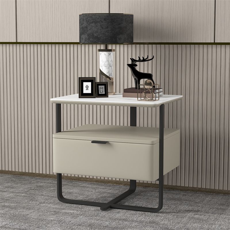 18,9 "tavolo da notte in pietra alta mobile in legno con cassetto