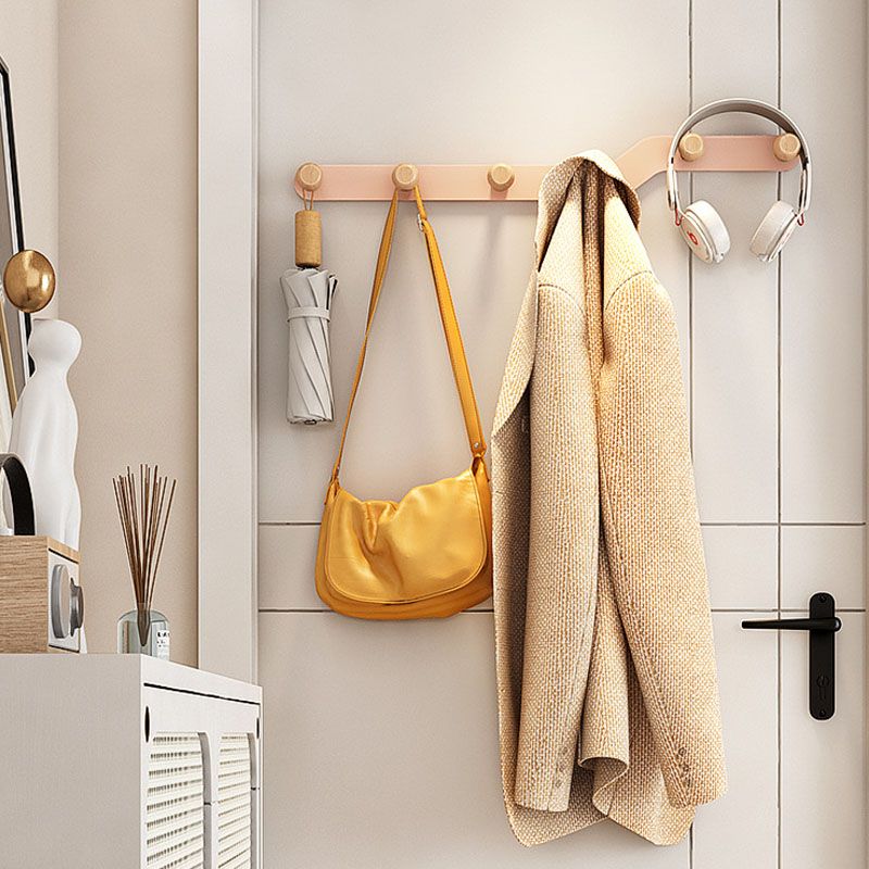 Metal and Wood Coat Rack Contemporary Style Home Wall Hanging Coat Hanger Clearhalo 'Entry & Mudroom Furniture' 'furn' 'furn_hall_tree_coat_racks' 'Furniture' 'Hall Trees & Coat Racks' 'hall_tree_coat_racks' 1200x1200_d3a9e345-f050-497c-9e56-61e1e123e48e