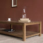17"H moderner Couchtisch aus massivem Holz, Kaffee-Cocktailtisch mit Stauraum
