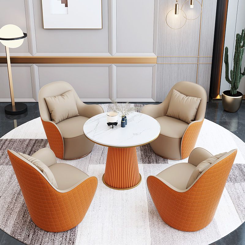 Sedia a braccio in pelle finta 27.55 "Codice di braccia svasata compresa la sedia