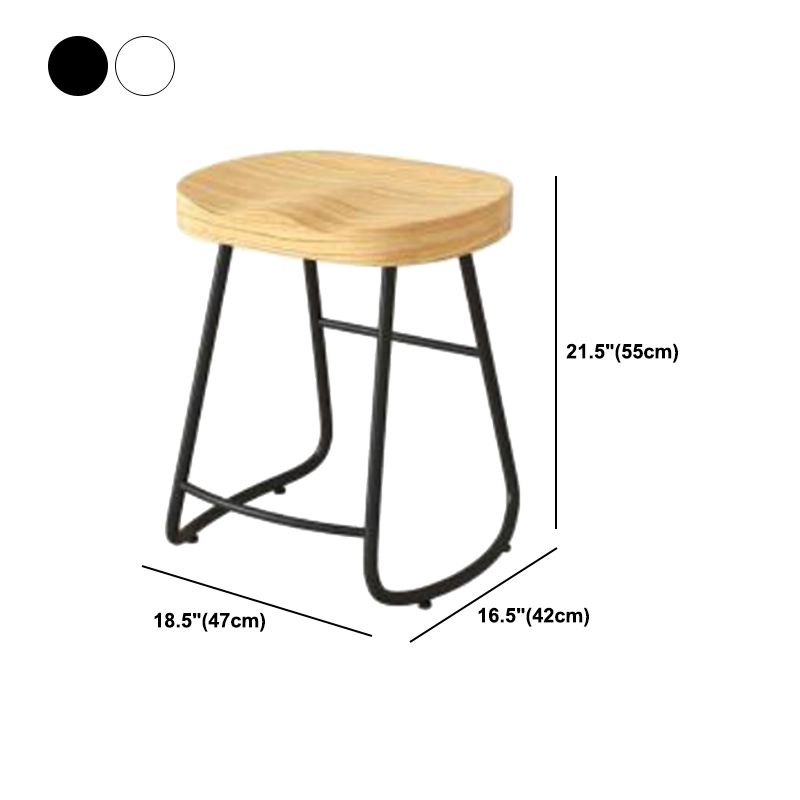 Modern Backrest Counter Stool Iron Milk Tea Shop Bar Stool with Wooden Seat and Pedal Clearhalo 'Bar Furniture' 'Bar Stools' 'bar_stools' 'furn' 'furn_bar_stools' 'Furniture' 'furniture_bar_stools' 'Kitchen & Dining Furniture' 1200x1200_d3ad0021-04b3-4f37-a8ed-84c54a351a8f