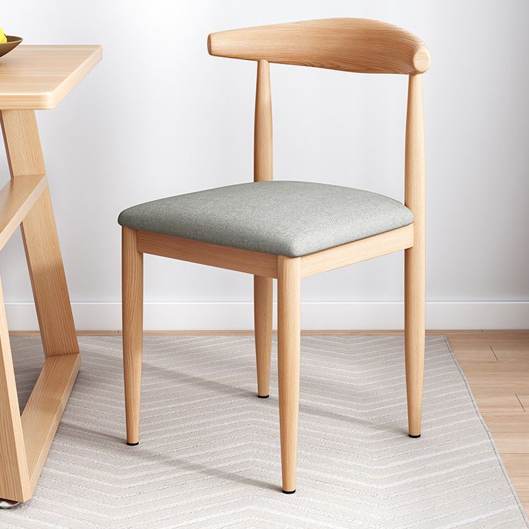 Modern Indoor-Outdoor Metal Chair Dining Room Armless Cow Horn Open Back Dining Side Chair Clearhalo ' kitchen&dining_furn' 'Dining Chairs' 'Dining Tables & Seating' 'dining_chair' 'furn' 'furn_dining_chair' 'Furniture' 'furniture_dining_chair' 'Kitchen & Dining Furniture' 'kitchen' 1200x1200_d3ad4330-7a00-4897-b19a-baa123097803