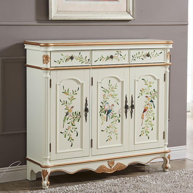 Sideboard in legno in stile glam con cassetti da pranzo server per cucina