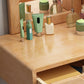 Tavolo da trucco in legno massiccio contemporaneo sgabello da vanità con cassetti e specchio