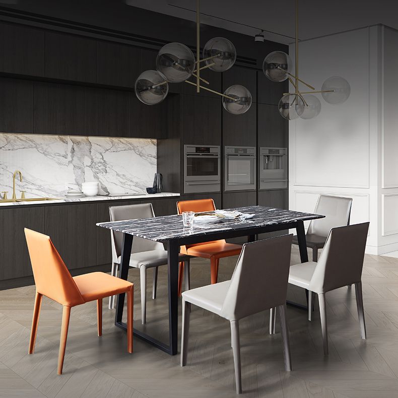 Scandinavian Style Solid Back Chair for Home Use Metal Dining Room Chairs Clearhalo ' kitchen&dining_furn' 'Dining Chairs' 'Dining Tables & Seating' 'dining_chair' 'furn' 'furn_dining_chair' 'Furniture' 'furniture_dining_chair' 'Kitchen & Dining Furniture' 'kitchen' 1200x1200_d3ae151e-9c24-4874-aa00-bceb81241088