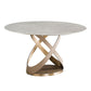 Modern Round Marble Top Dining Table with Metal Pedestal Base Clearhalo 'Dining Tables & Seating' 'Dining Tables' 'dining_table' 'furn' 'furn_dining_table' 'Furniture' 'Kitchen & Dining Furniture' 1200x1200_d3afa7f7-b9e2-4314-9723-509ba82076ce