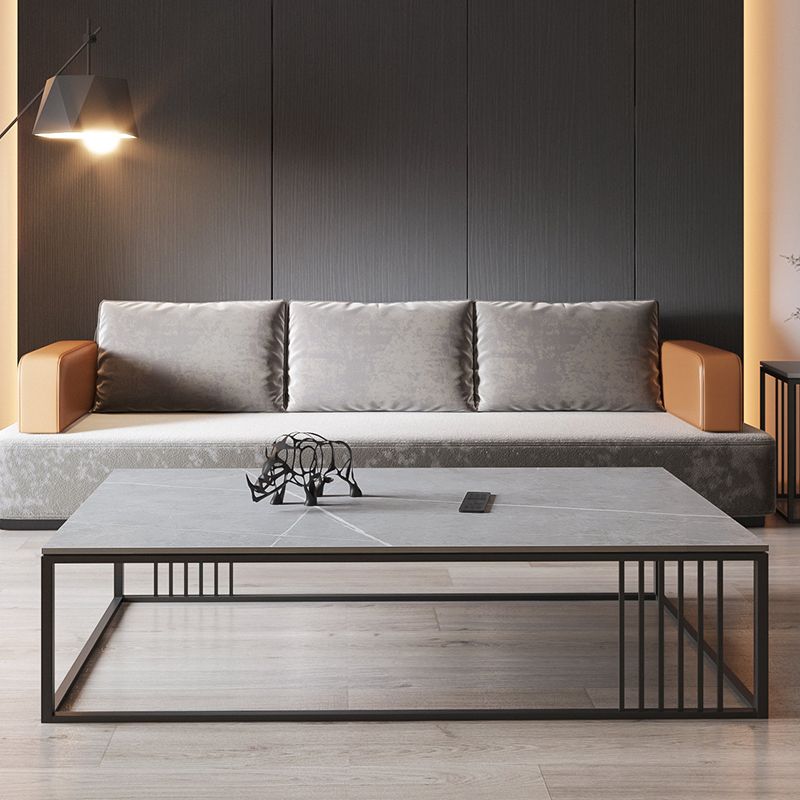 Aucune table basse simple pénible de cadre d'ardoise grise moderne de table basse