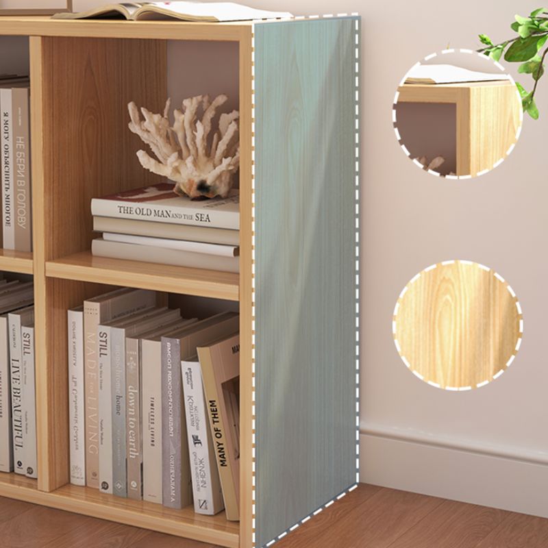 Modern Standard Bookcase Engineered Wood Open Back Bookshelf Clearhalo 'Bookcases' 'furn' 'furn_bookcases' 'Furniture' 'Office Furniture' 1200x1200_d3b4df01-0e20-4299-b8e6-574b57f4485a