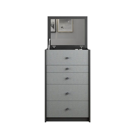 Vanity trucco con 5 cassetti di stoccaggio da 15,74 "largo cassettiera in legno