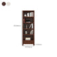 Wood Standard Bookcase Contemporary Closed Back Bookshelf with Shelves