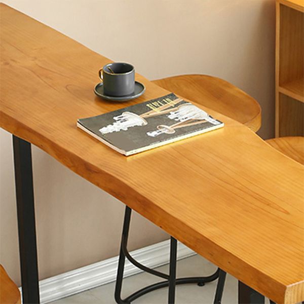 Tavolo da vino con banco in legno massiccio interno tavolo da bar per barra naturale moderna