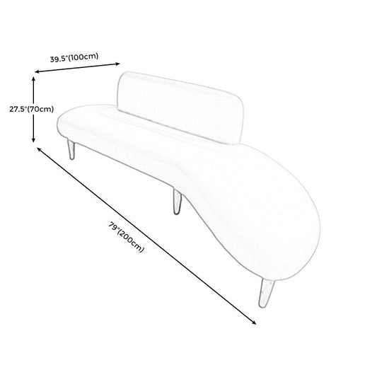 Fabric Tight Back Sectional Sofa 27.56"High Armless Sofa,White Clearhalo 'Furniture' 'furniture_sectionals' 'Living Room Furniture' 'Sectionals' 1200x1200_d3bd4f65-41aa-4066-a134-a1936f2defad