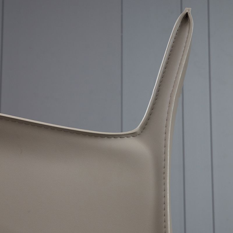 Silla de comedor tapizada moderna silla de acento de comedor de cuero falso