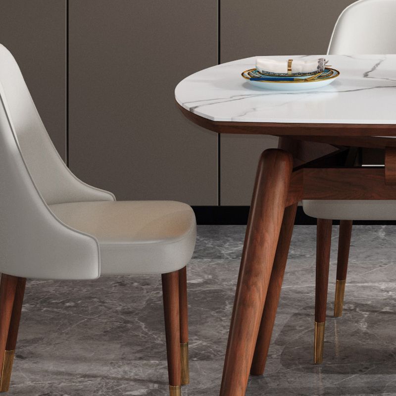 Modern Style Round Dining Table White Sintered Stone Drop-Leaf Dining Table for Home Use Clearhalo ' dining_table' 'Dining Tables & Seating' 'Dining Tables' 'furn' 'furn_dining_table' 'Furniture' 'furniture_dining_table' 'Kitchen & Dining Furniture' 'kitchen&dining_furn' 'kitchen' 'kitchen_dining_table' 1200x1200_d3c105a2-1c8a-4ee8-a046-457323c17e2a
