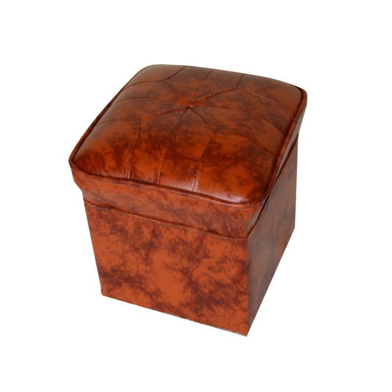 Mid-Century Modern Pouf Ottoman Faux Leather Upholstered Solid Color Square Ottoman Clearhalo 'furn' 'furn_ottomans_poufs' 'Furniture' 'Living Room Furniture' 'Ottomans & Poufs' 'ottomans_poufs' 1200x1200_d3c23247-a2b4-4efe-b66c-ada5fdf51fdd