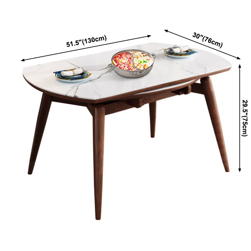 Extendable Round Dining Table Modern Adjustable Sintered Stone Top Table with Wooden 4 Legs Clearhalo ' dining_table' 'Dining Tables & Seating' 'Dining Tables' 'furn' 'furn_dining_table' 'Furniture' 'furniture_dining_table' 'Kitchen & Dining Furniture' 'kitchen&dining_furn' 'kitchen' 'kitchen_dining_table' 1200x1200_d3c283f1-cc06-4d59-9310-e509c73401a9