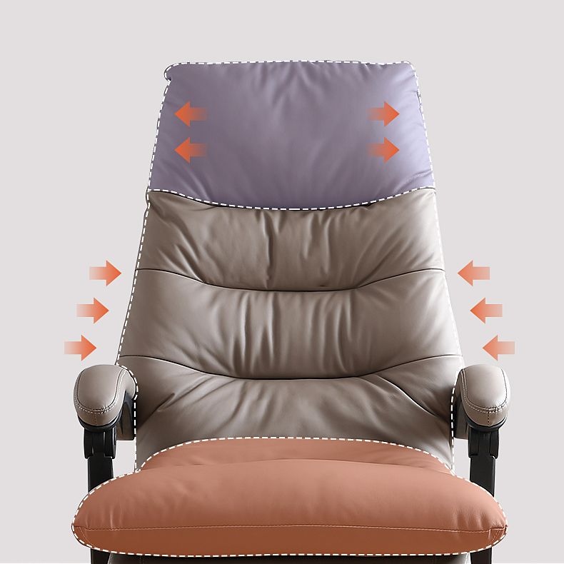 31"W Contemporary Arm Chair Upholstered Tilt Mechanism Swivel Chair Clearhalo 'furn' 'furn_office_chair' 'Furniture' 'Office Chairs' 'Office Furniture' 'office_chair' 1200x1200_d3c37264-345b-496a-b690-3763d97ee7fd