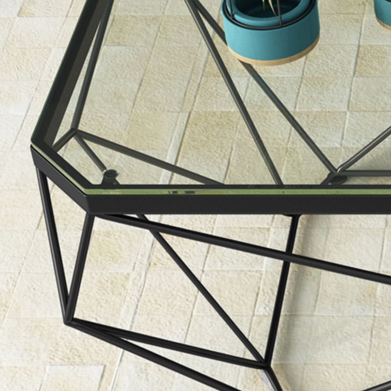 Contemporary Glass Cocktail Table Frame Coffee Table for Dining Room Clearhalo 'Coffee & Accent Tables' 'Coffee Tables' 'coffee_tables' 'furn' 'furn_coffee_tables' 'Furniture' 'furniture_coffee_tables' 'Living Room Furniture' 1200x1200_d3c3bfc0-8200-414f-9814-f79f4dc8f47e