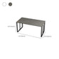 Contemporary Rectangle Writing Desk Antique Finish Office Desk with Metal Legs