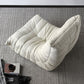 Contemporary Sofa Tufted Split-Back White Seating for Living Room