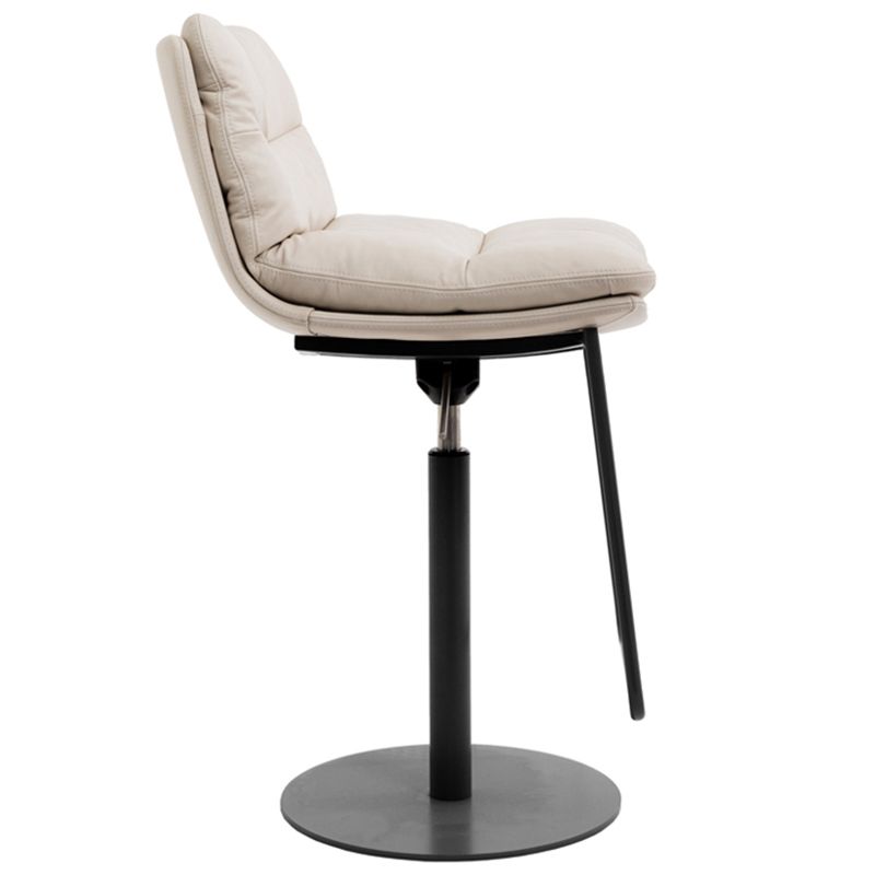 Glam Style Armless Counter Stool Leather Adjustable Height Bar Stool Clearhalo 'Bar Furniture' 'Bar Stools' 'bar_stools' 'furn' 'furn_bar_stools' 'Furniture' 'Kitchen & Dining Furniture' 1200x1200_d3c567bd-ebc6-4e00-b9ee-e394905b74e8