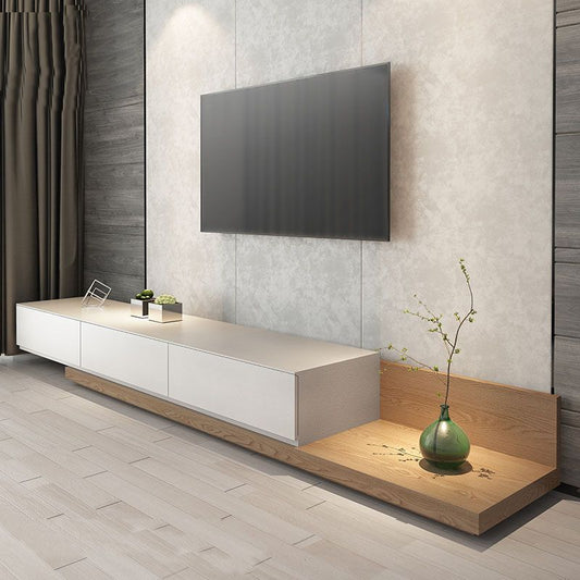 Stand TV a pavimento a 3 disegni per il piano TV in legno regolabile, 16,5 "D x 11,5" H